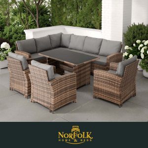 Aspen Rattan Corner Garden Furniture Set