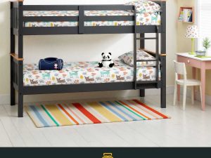 Neptune 3ft Bunk Bed Dark Grey Made UP