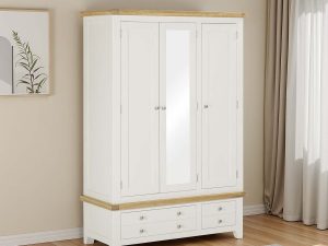 Windsor 3 Door 2 Drawer Wardrobe Ivory