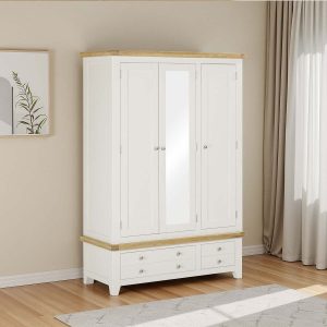 Windsor 3 Door 2 Drawer Wardrobe Ivory