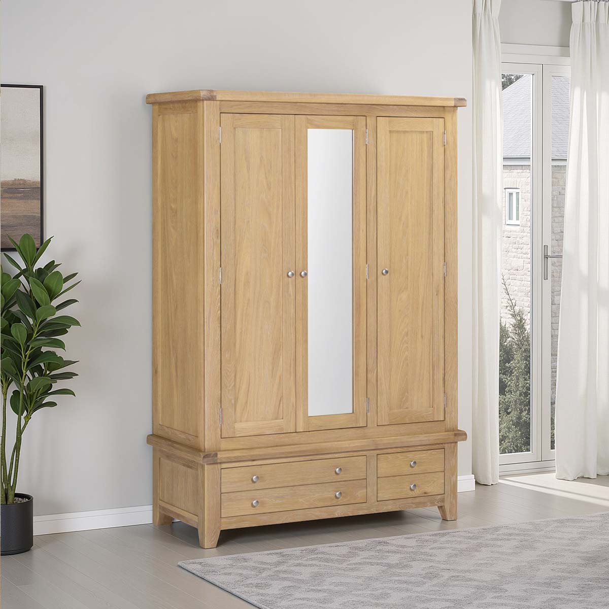 Windsor 3 Door 2 Drawer Wardrobe Oak