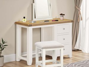 Windsor 3 Drawer Dressing Table Set Ivory