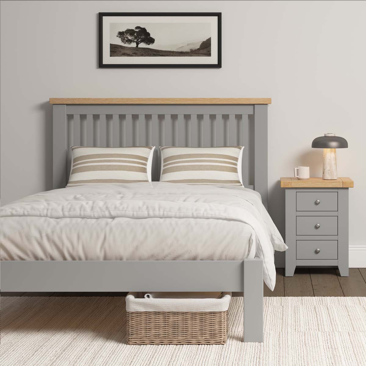 Windsor 4ft6 Low End Bed Grey
