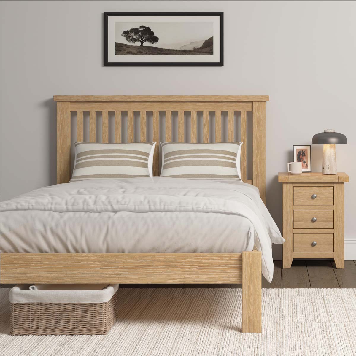 Windsor 4ft6 Low End Bed Oak