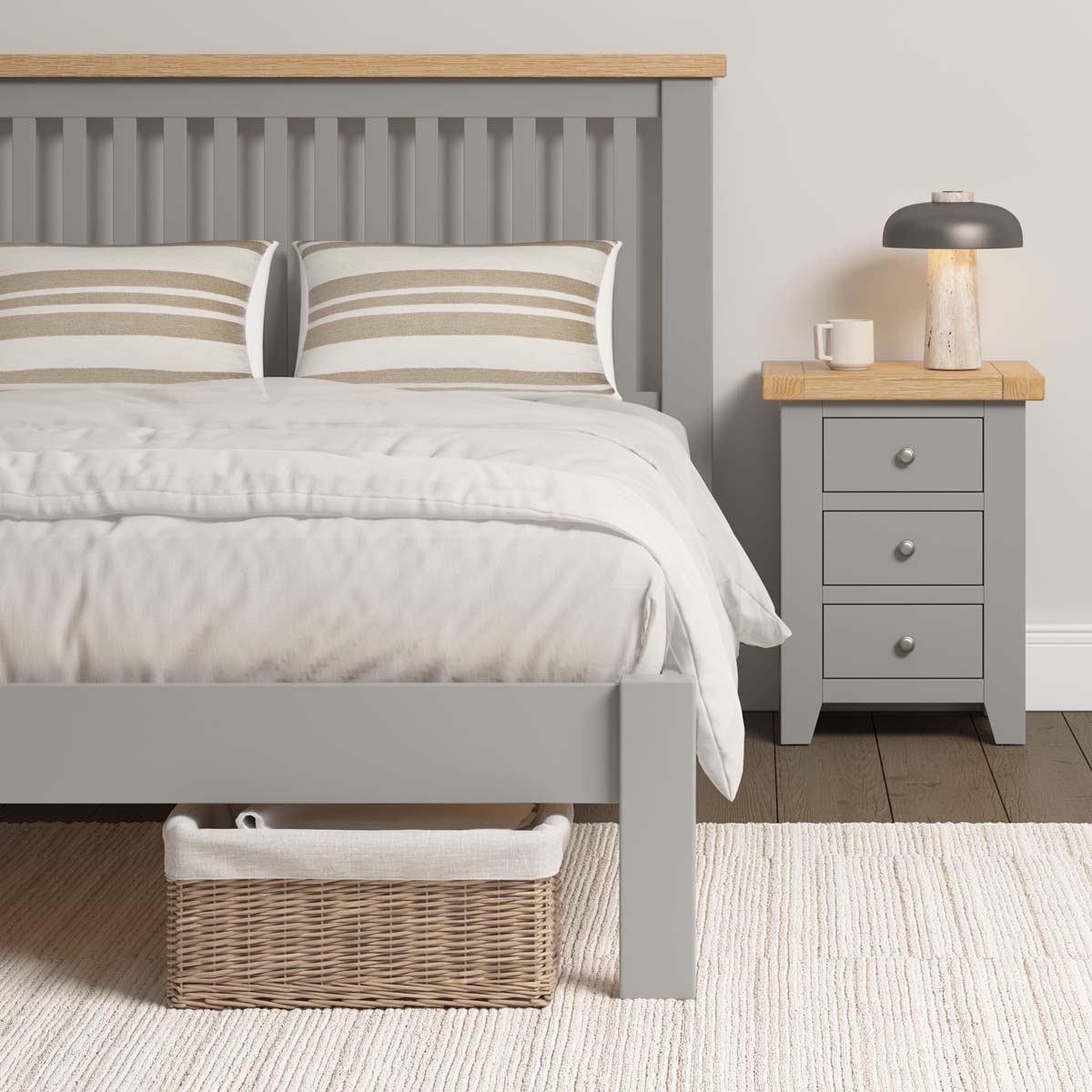 Windsor 5ft Low End Bed Grey