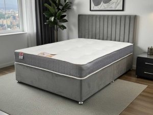 Holt Bed Mattress Headboard Grey
