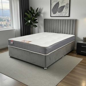 Holt Bed Mattress Headboard Grey